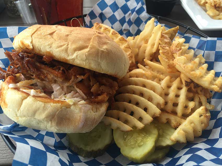 Pulled Pork Sandwich with Waffle Fries